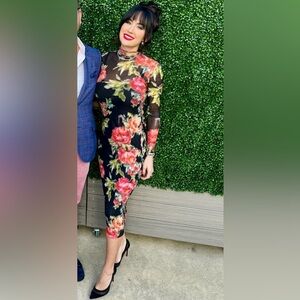 Steve Madden Floral Mesh Dress